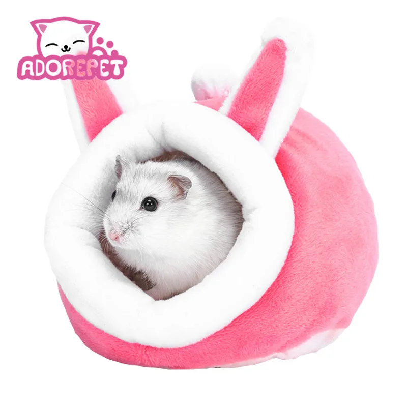

Winter Warm Fleece Hamster Bed Houses and Hideouts Small Animal Pet Bird Parrot Syrian Hamster Cave Bed Cage Nest Accessories