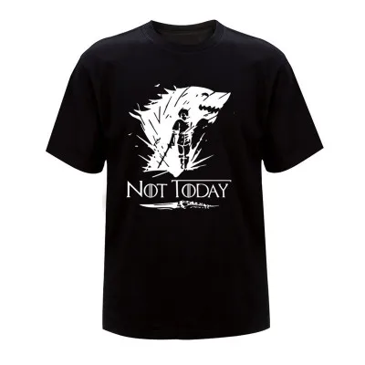 

Arya Stark Shirt Game Of Thrones Arya Stark Not Today Tshirt Top Tees Round Neck Short Sleeve Summer Casual Breathable T-shirt