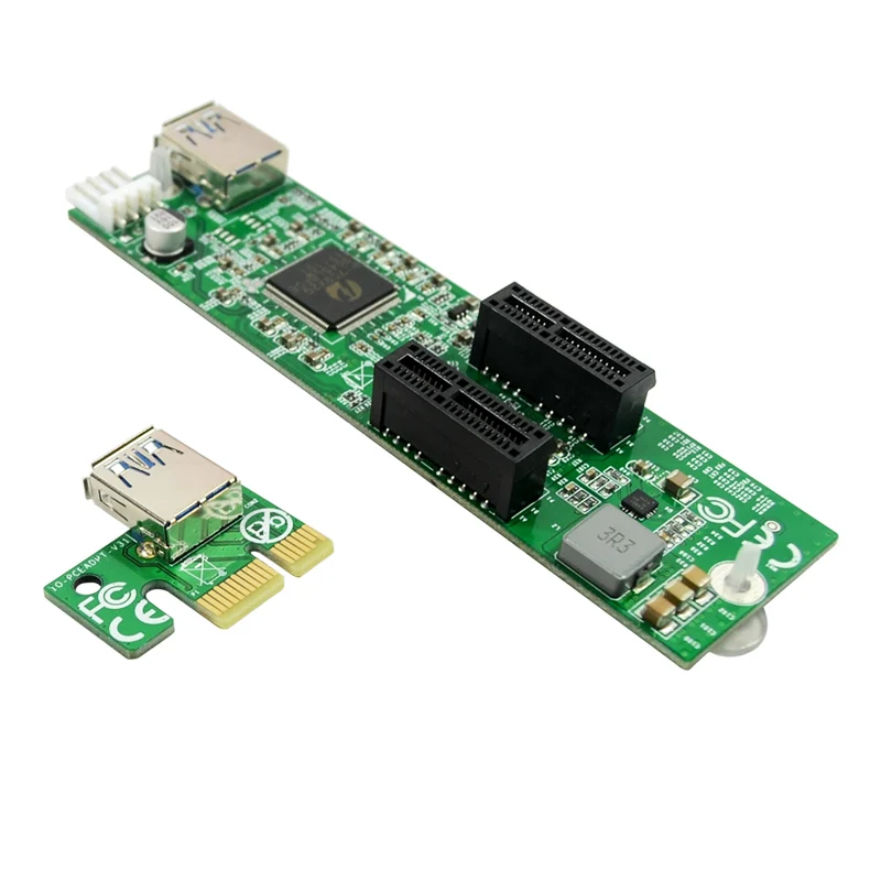 Карта расширения PCI E Riser 1 2 Express x1 Удлинительный Кабель USB 3 0 большой 4 контактный и