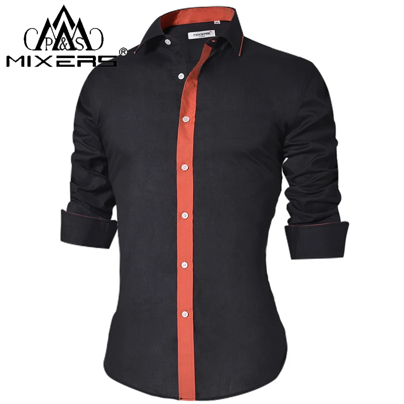 Дизайн Повседневная рубашка Для мужчин с длинным рукавом Slim Fit Для Мужчин's Повседневное Button-Down shirt торжественное платье рубашки мужской Костюмы camisa