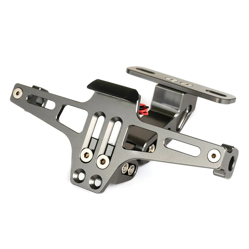 Adjustable Aluminum Motorcycle License Number Plate Holder Bracket