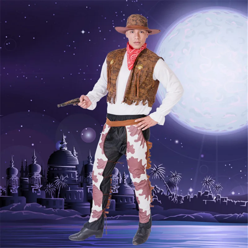 2018 New High Quality Adult Men Pirate Cosplay Costume Cowboy Party Clothing Pirates The
