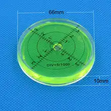 HACCURY 66 10mm Spirit Bubble level Degree Mark Surface Circular Level Bubble for Measuring Tool Green