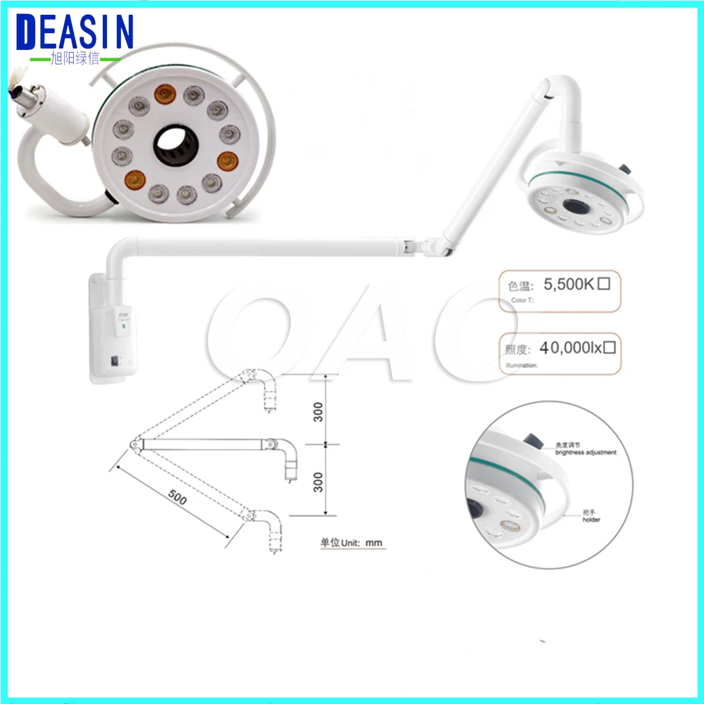 36W-Wall-Hanging-LED-Surgical-Medical-Exam-Light-Shadowless-Lamp-Cold-Light-NEW-CE-FDA-approval