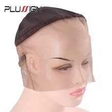 Коричневый 360 парик Кепки лучшее качество из швейцарского кружева для парика Кепки сеточка для парика, клей в набор не входит для изготовления полностью ручная работа парики с регулируемыми ремнями