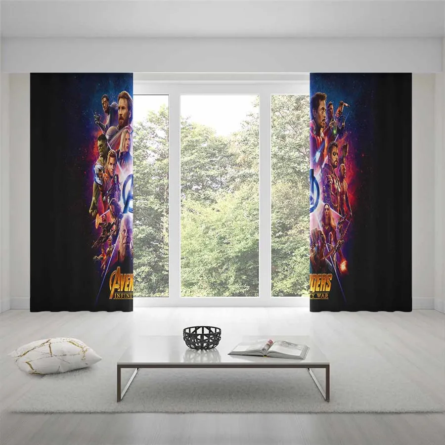 3D оконные шторы Мстители принт для гостиной постельные принадлежности домашний декор гобелен настенный ковер шторы Cotinas# WZ-29