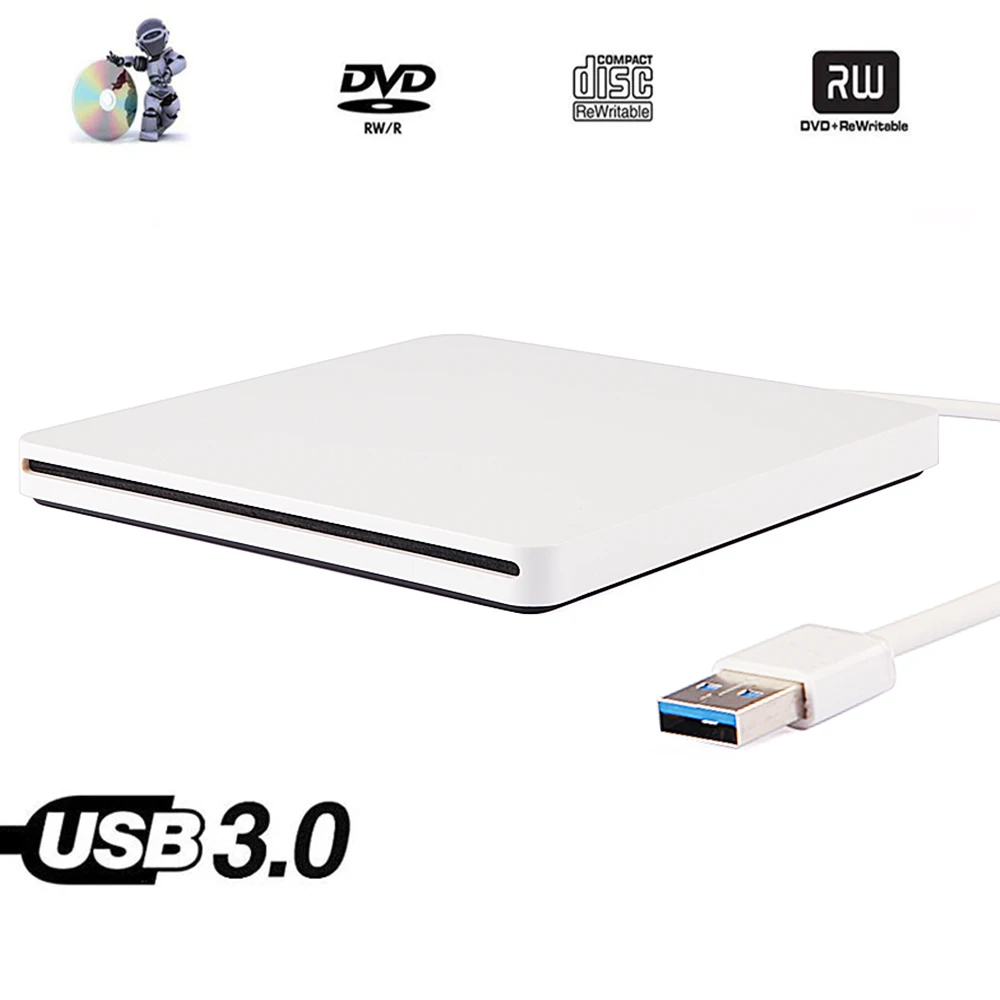 Usb 3.0 8X DVD плеер супер привод для компьютера Windows 2000/XP/8/7/10 MAC OS ROM Combo 24X CD R запись