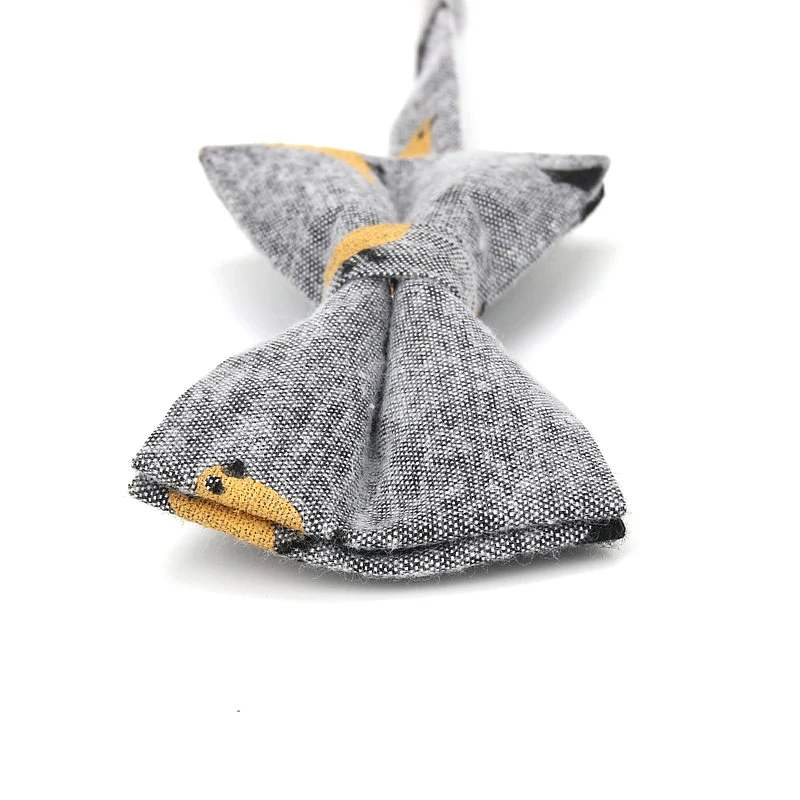 Дизайн птица мужской галстук-бабочка хлопок досуг бабочка ручной работы винтажные, в виде листика печати галстук для смокинга жениха Вечерние подарок