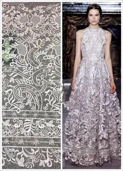 

S-71412 High Quality African Wedding Lace Fabric whtie African Lace Fabric