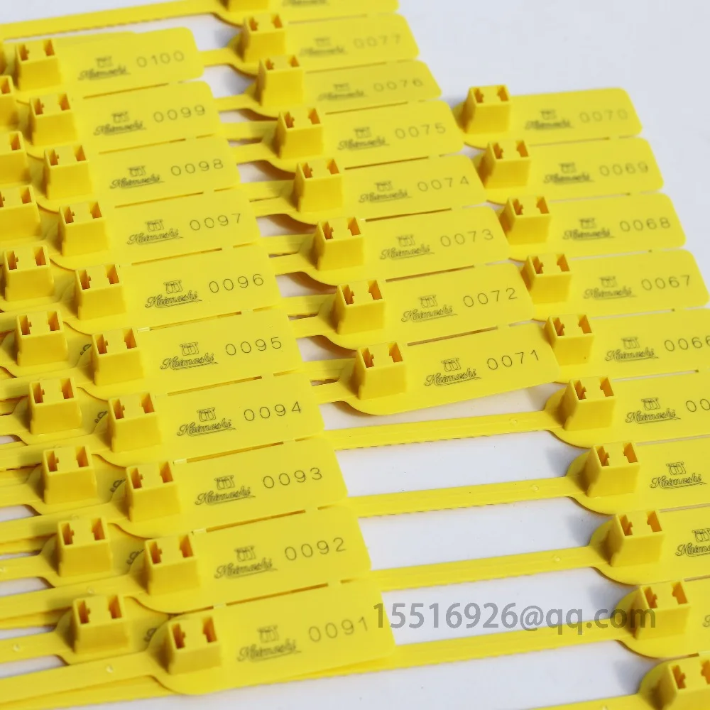 100pieces 345mm high security seal adjust plastic security seal with metal insert safety guard unsustainable disposable