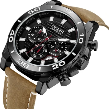 

2019 Fashion MEGIR Brand Men Sport Quartz Clock Mens Watches Top Brand Luxury Waterproof Watch Hour Relogio Masculino Relojes