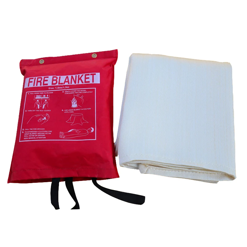 Security Alarm Fire Blanket Equipment Firefighting Shelter Safety Cover Protection 1X1M Emergency | Безопасность и защита