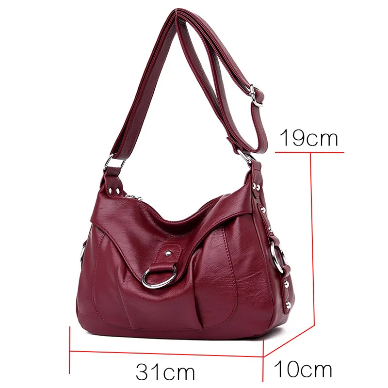 2018 Women Messenger Bags High Quality Leather Shoulder Bag Female Sac a Main Vintage Ladies Bag Crossbody Bags For Women Bolsas