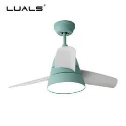 Простой вентилятор светильники Современная Подвеска светильник включают дистанционное Управление Indoor светодиодный освещения вентилятор