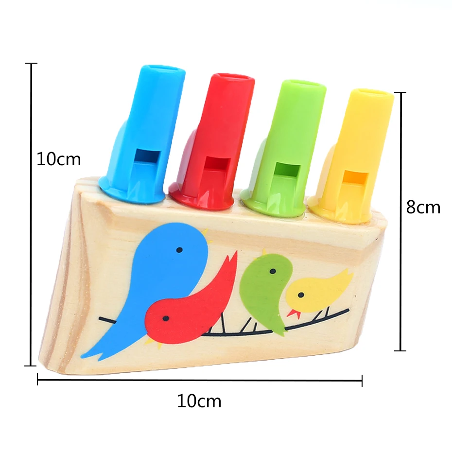 1 шт. детские музыкальные деревянные игрушки Детские Красочные птица свисток Монтессори музыка просвещение EducationToy детские подарки инструмент Babytoys