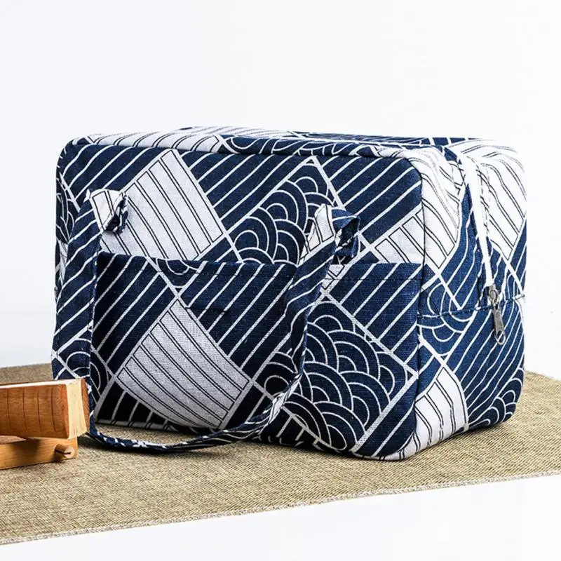 

New Floral Printed Lunch Box Bag Women Make Up Student Thermal Lunch Bag Bolsa Feminina Storage Bag Durable Lunch Box Bag