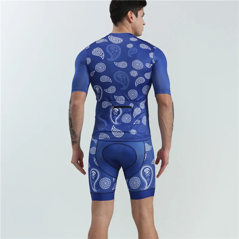 2019 new BOESTALK men short sleeve blue jersey+bib shorts summer sport high quality cycling wear custom cycling clothing bic mtb