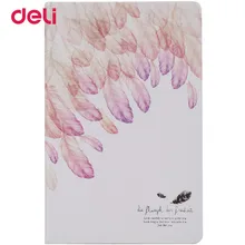 Deli блокнот для ученические канцелярские принадлежности стационарные модные новые листья diaty книга бумага Kawaii ребра Закладка креативный блокнот s