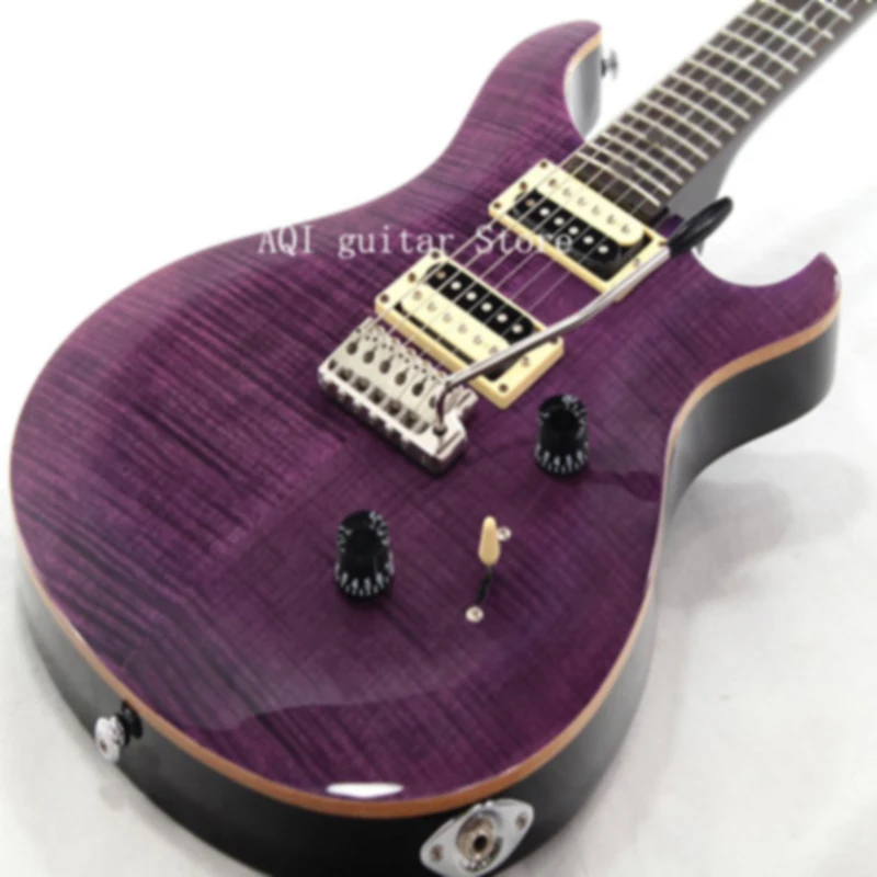 

Customshop/24 frets/SE 6string Electric Guitar/Tiger Striped purple/Mahogany body/Rose wood Fingerboard/Free Shipping