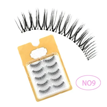 

2018 NEW False Eyelashes 5 Pairs Pure Handmade Natural Transparent Terrier Fake Eyelashes Short Paragraph Bare Makeup Eyelashes