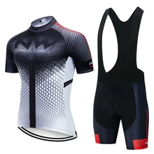 NW Pro мужские с коротким рукавом Велоспорт Джерси велосипедная одежда нагрудник шорты набор MTB велосипедная одежда велосипедная одежда 9D гелевая накладка#3