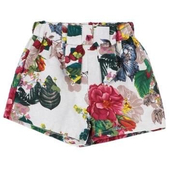 

WOTT Best Sale Kids Girl Clothes T-shirt Tops+Floral Short Pants Set Pageant Party Outfits White XS (2-3 Years)