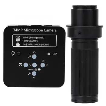 

34mp 120x Lens Electron Microscope USB Industrial Microscope Camera 100-240V new