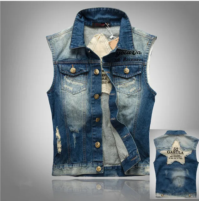 4xl denim vest