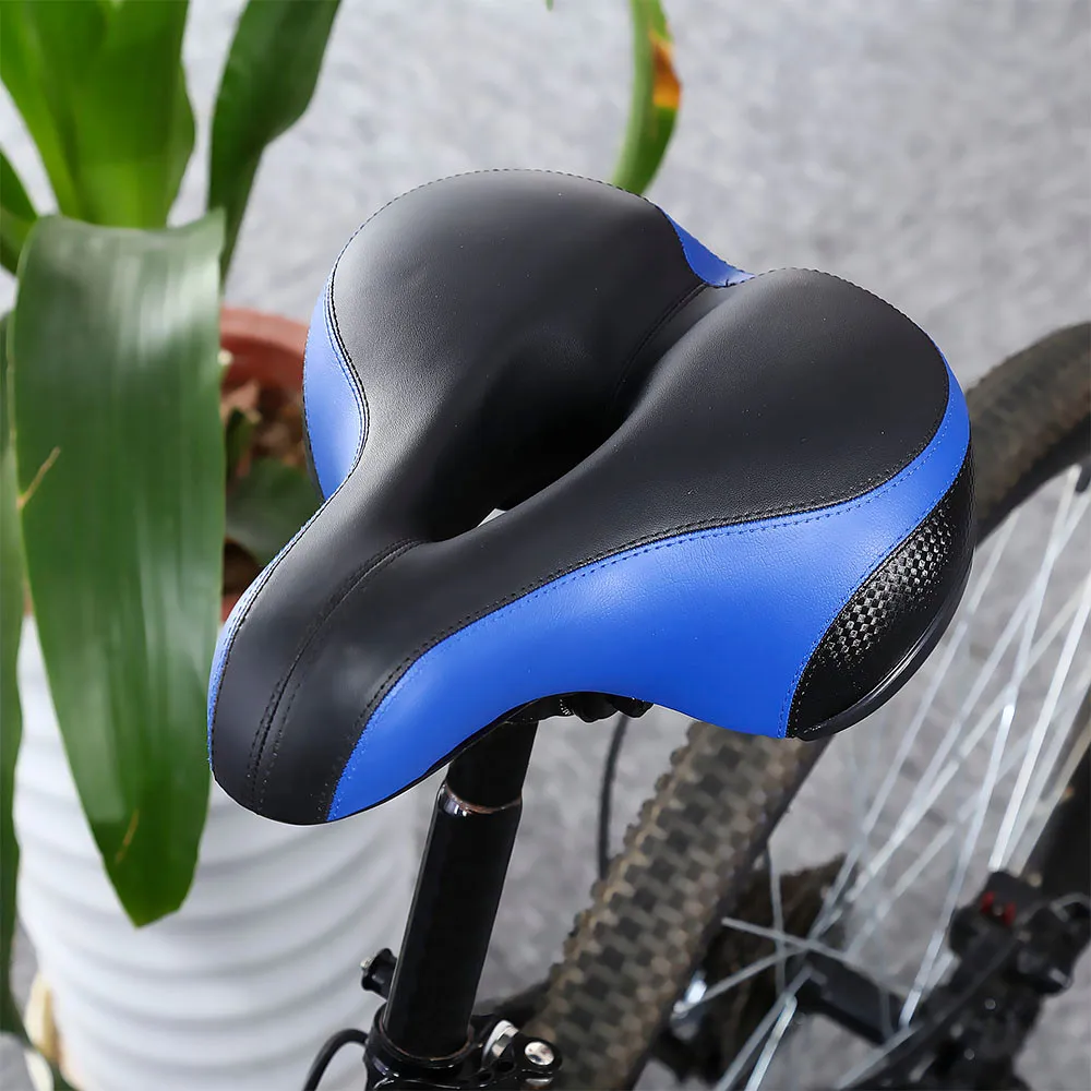 Comfort Wide Big Bum Bike Bicycle Gel Cruiser Extra Sporty Soft Pad Saddle Seat Road Mtb Mountain Bike Leather #3O18 (18)