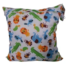 Детские Пеленки сумки с принтом двойной молнии Влажная/сухая сумка водонепроницаемый влажная ткань пеленки рюкзак многоразовые пеленки крышка WetBag