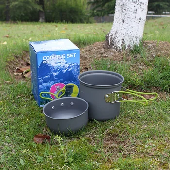 

Outdoor camping sets of pots 1-2 people combination pot portable field pot picnic set non-stick pot