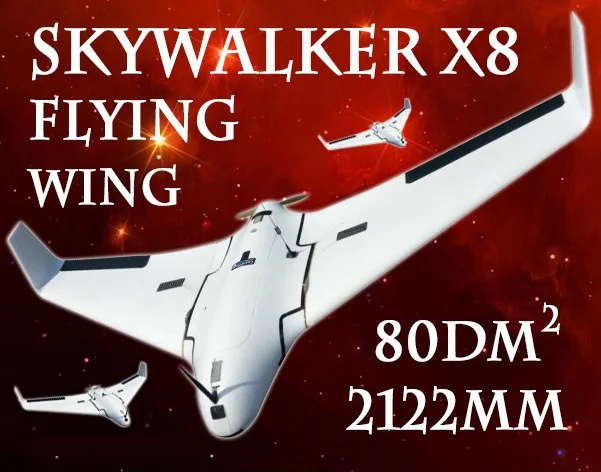 Latest Version Skywalker White X8 Airplane FPV Flying Wing 2122mm RC Plane New Arrival 2 Meters