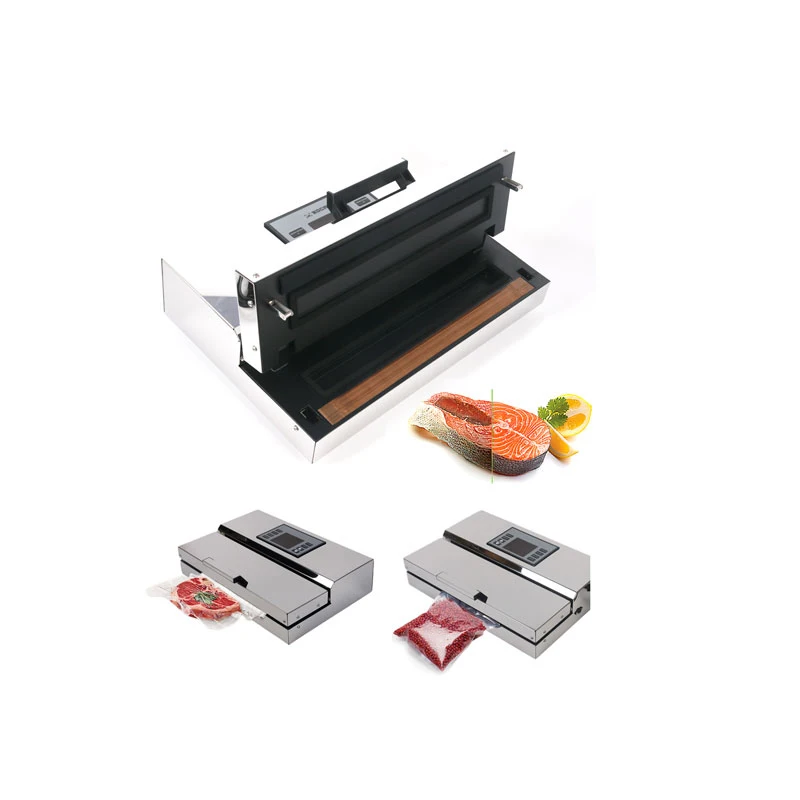 ITOP 2 PCS /Set  Food Vacuum Sealer With Vacuum Bags  Food Packaging Machine Semi-Commercial Stainless Steel Vacuum Packer 220V