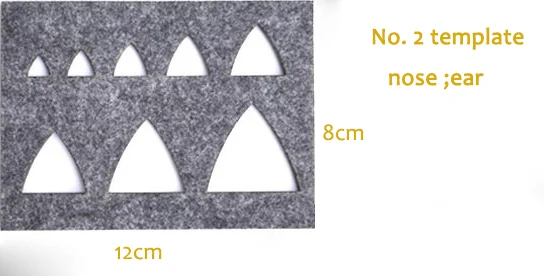 Шерсть фетр pokes ручной работы кошки собаки свиньи медвежьи уши глаза нос инструменты DIY шаблон формы вышивки