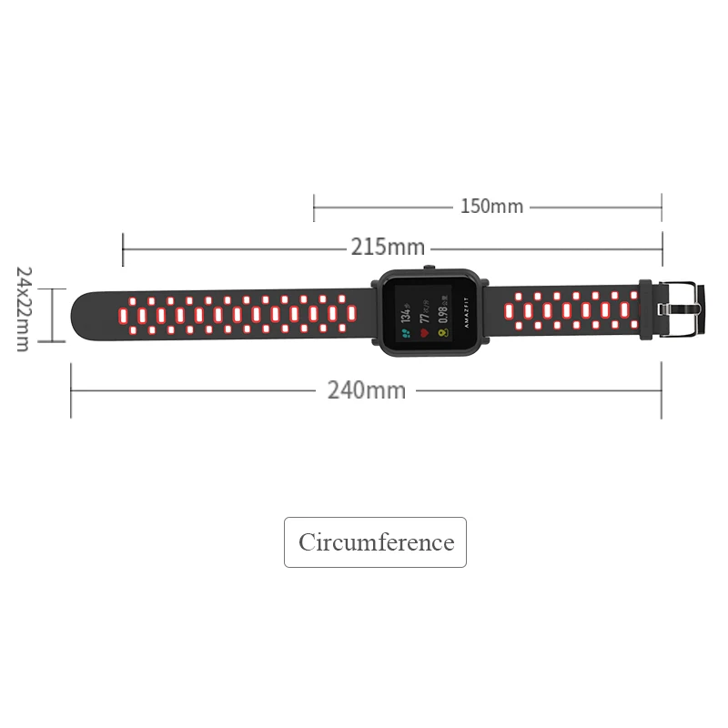 Mijobs 20mm Sports Silicone Wrist Strap for Xiaomi Huami Amazfit Bip BIT PACE Lite Youth Smart watch Wristband Bracelet Correa