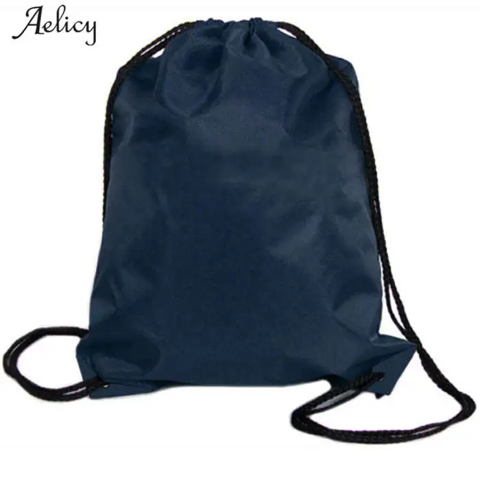 Aelicy нейлоновый рюкзак на шнурке для мужчин и женщин легкая сумка черная модная