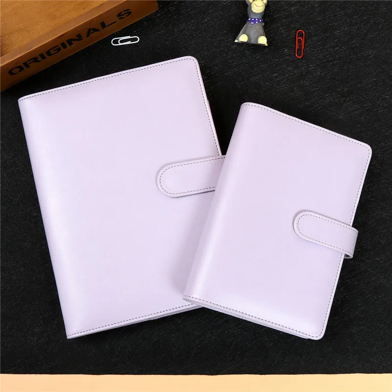 

Diary Schedule Book Planner School Supplies Macarons PU Binder A5 A6 Notebook Diary Loose-leaf BinderCute