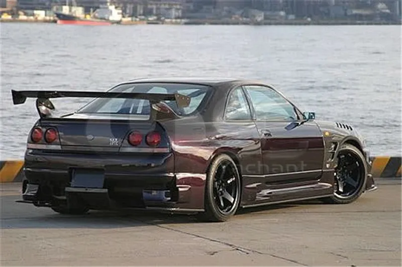 1995-1998 Nissan Skyline R33 GTR Bee-R Style GT Spoiler Wing only fit GTR Rear Spoiler Base CF (12)