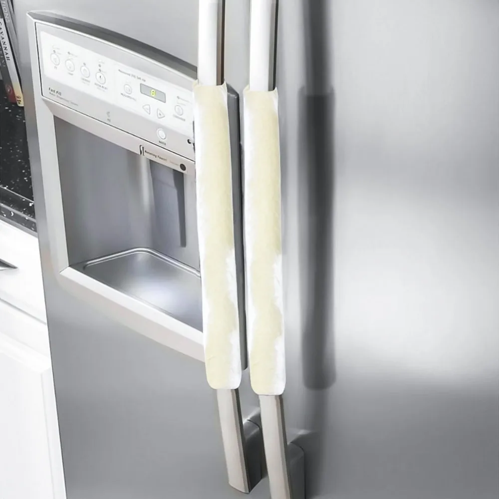 1 пара Pleuche ручки крышки духовка холодильник противоскользящая ручка крышки защитные перчатки удобные сенсорные 5 цветов