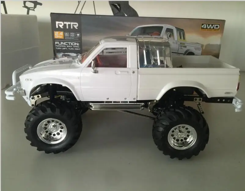 Профессиональный Elextric Racing пикап RC грузовик P407 1:10 2,4 г 30 минут 4WD высокое Скорость удаленного Управление восхождение грузовик - Цвет: Белый