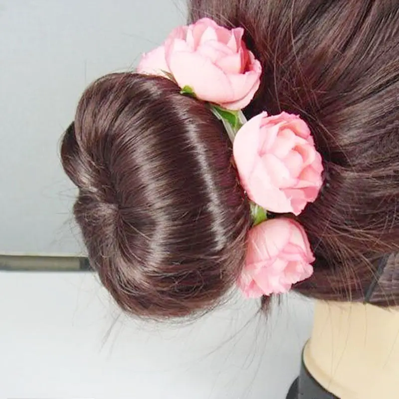 

Fashion Flower Hairbands Garland Floral Knot Top Scrunchie Elastic Hair Bands Bracelet Headband for Women Girls Hair Accessories