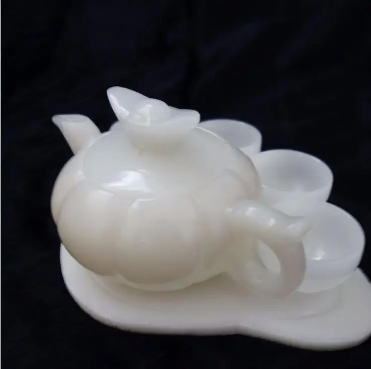 

Natural white stone tea set in Afghanistan