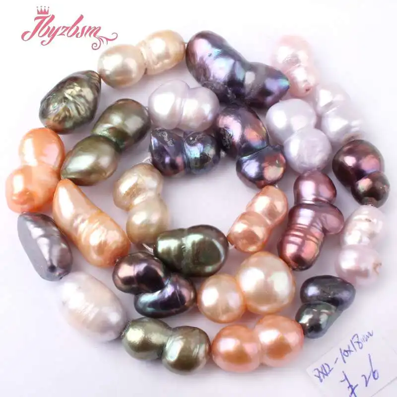 

8x12-10x18mm Freeform Multicolor Freshwater Pearl Bead Natural Stone Beads For DIY Women Necklace Bracelet Jewelry Making 14.5"