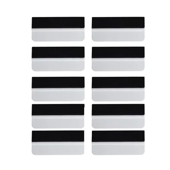 

EHDIS 10pcs Fabric Felt Card Squeegee Vinyl Film Car Wrap Sticker Installation Tools Plastic Ice Scraper Window Tints Tools