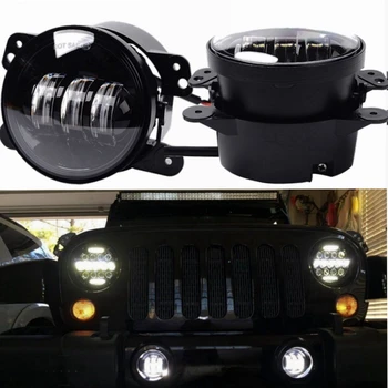 

New 2pcs 4 Inch 30w Led Fog Lights Led Fog Lamps Bulb Auto Led Headlight Driving Offroad Lamp for for Jeep Tractor Boat