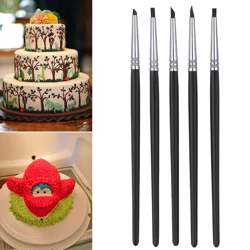 Sugarcraft Pastry Tool Silicone Brush Fondant Decorating Cake Styling Pen