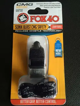 

240pcs/lot Colorful SONIC Fox 40 Whistle With CMG mouthpiece and lanyard In Yellow Blister Packing