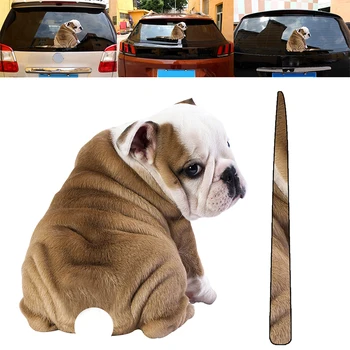 

Decor Car Dog Sticker Cartoon Pet Funny Adhesive Tail Animal Windshield