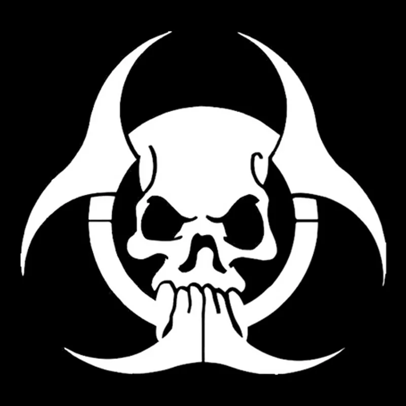 16 см * 17 зомби Biohazard Череп стикер автомобиля виниловые наклейки для Стайлинг