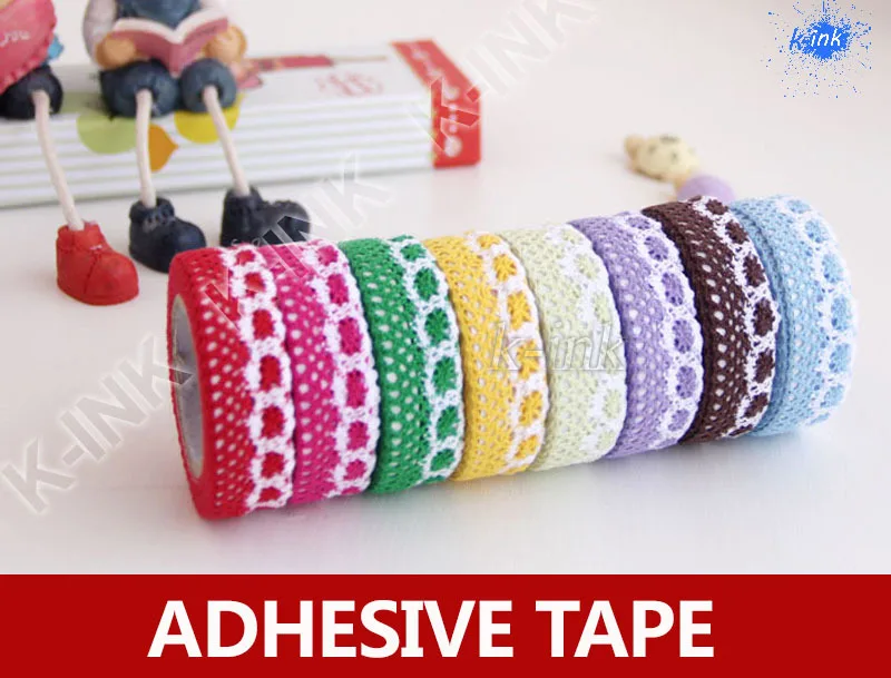 20pcs/lot , colorful lace fabric tape , beautiful lace fabric tapes for